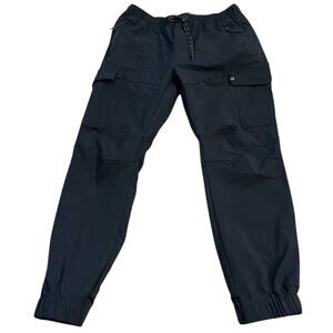 Fried Denim Mens Cargo Jogger Pants Medium Outdoor Gorpcore Utility Black Casual